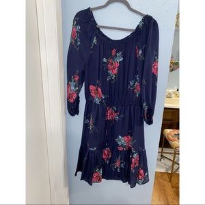 Joie navy floral dress